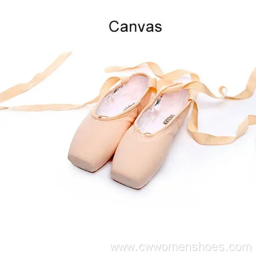 Professional Pointe Ballet Shoes in Shiny Satin Rose Gold for Girls and Adults